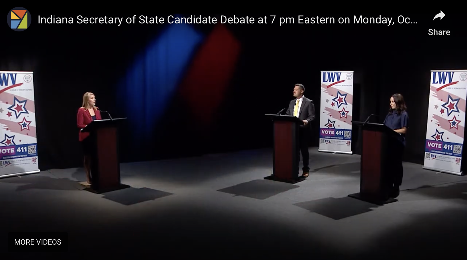 Maurer and Wells debate for Indiana Secretary of State